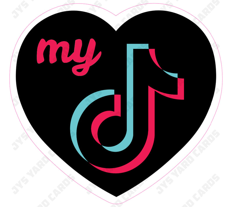 TIKTOK HEART - Yard Card Signs by JYS International