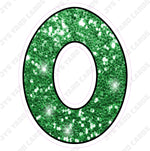 Single Letters: 12” Bouncy Glitter Green - Yard Card Signs by JYS International