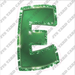 Single Letters: 12” Bouncy Metallic Green - Yard Card Signs by JYS International