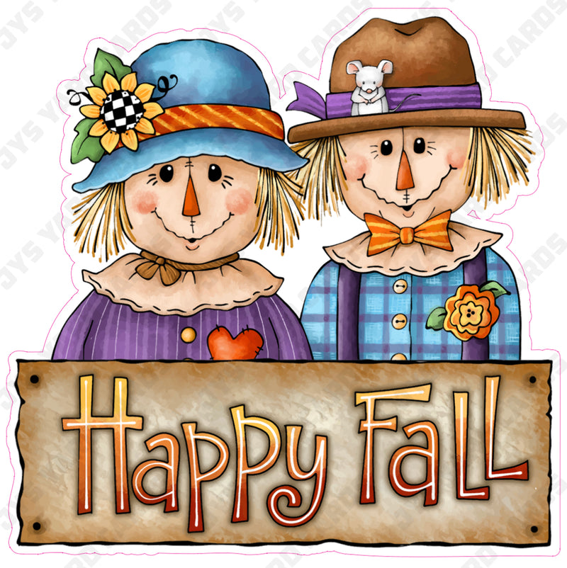 HAPPY FALL SCARECROWS - Yard Card Signs by JYS International