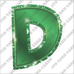 Single Letters: 12” Bouncy Metallic Green - Yard Card Signs by JYS International