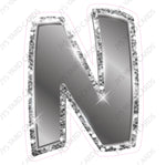 Single Letters: 23” Bouncy Metallic Silver - Yard Card Signs by JYS International