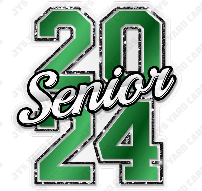 2024 Senior: Green - Yard Card Signs by JYS International