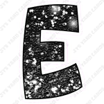 Single Letters: 18” Bouncy Glitter Black - Yard Card Signs by JYS International