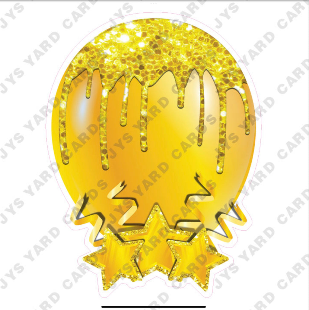 INDIVIDUAL BALLOON: YELLOW - Yard Card Signs by JYS International