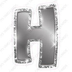 Single Letters: 12” Bouncy Metallic Silver - Yard Card Signs by JYS International