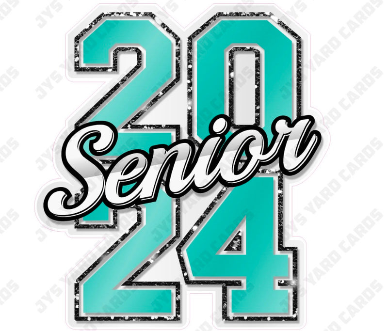 2024 Senior: Teal - Yard Card Signs by JYS International