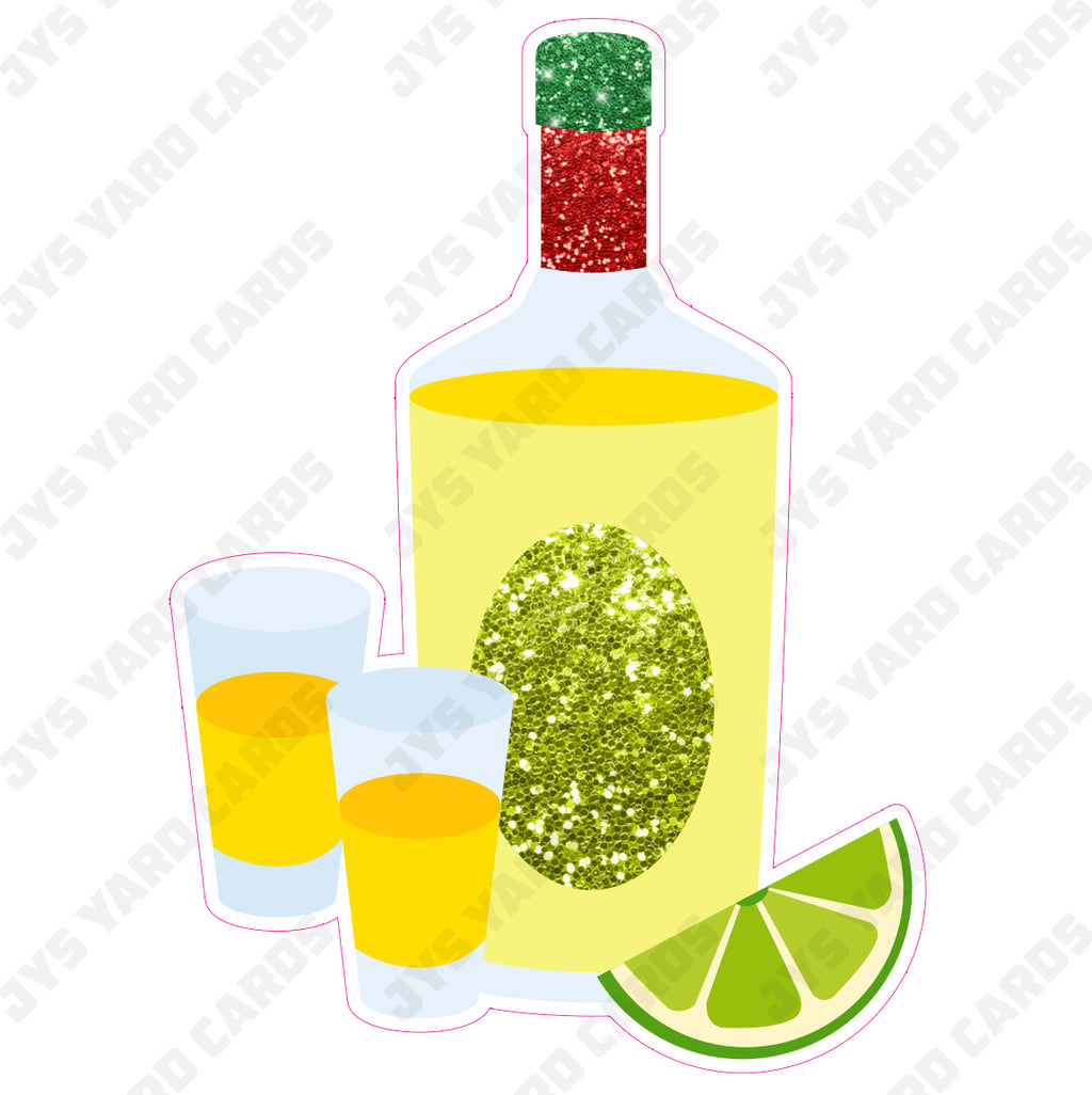 ALCOHOL w/ LIME - Yard Card Signs by JYS International