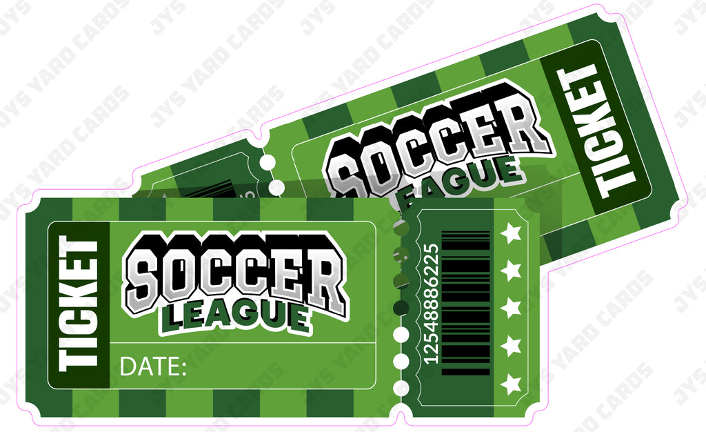 SOCCER TICKET - Yard Card Signs by JYS International