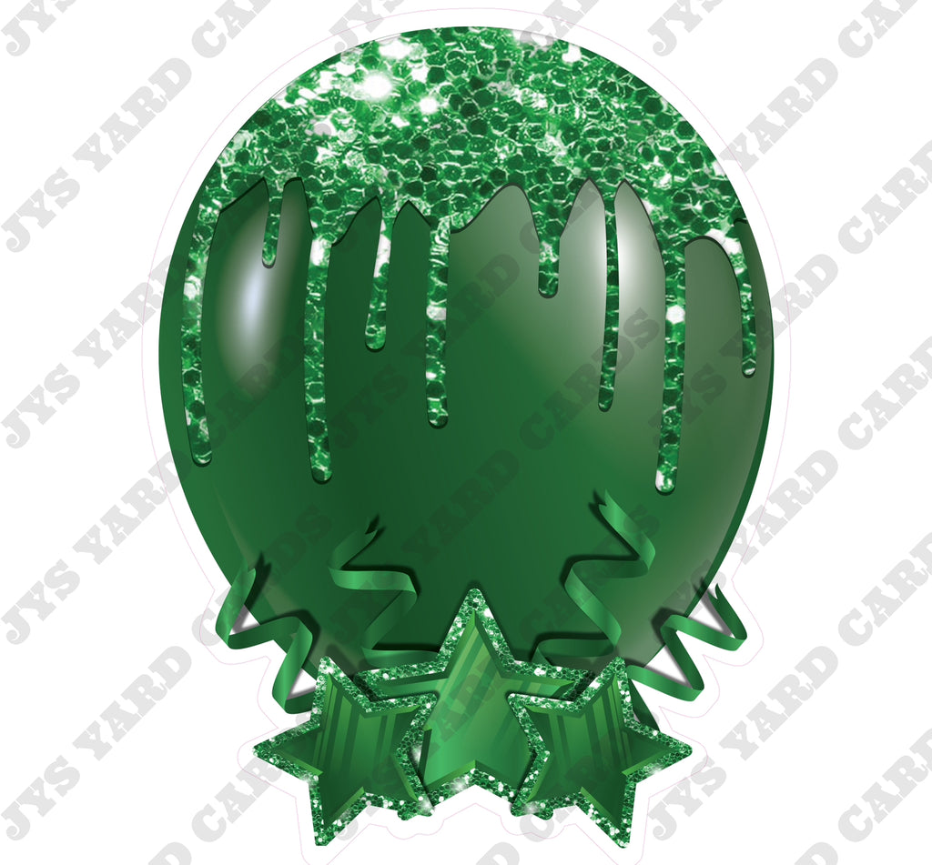 INDIVIDUAL BALLOON: GREEN - Yard Card Signs by JYS International