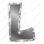 Single Letters: 18” Bouncy Metallic Silver - Yard Card Signs by JYS International