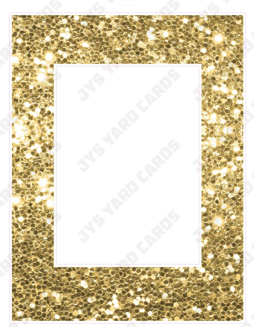 GLITTER HBD PHOTO FRAME: GOLD - Yard Card Signs by JYS International