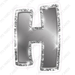 Single Letters: 23” Bouncy Metallic Silver - Yard Card Signs by JYS International