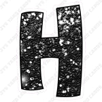 Single Letters: 23” Bouncy Glitter Black - Yard Card Signs by JYS International