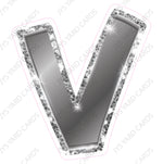 Single Letters: 18” Bouncy Metallic Silver - Yard Card Signs by JYS International