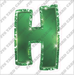 Single Letters: 12” Bouncy Metallic Green - Yard Card Signs by JYS International