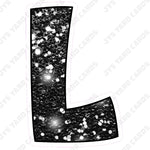 Single Letters: 12” Bouncy Glitter Black - Yard Card Signs by JYS International