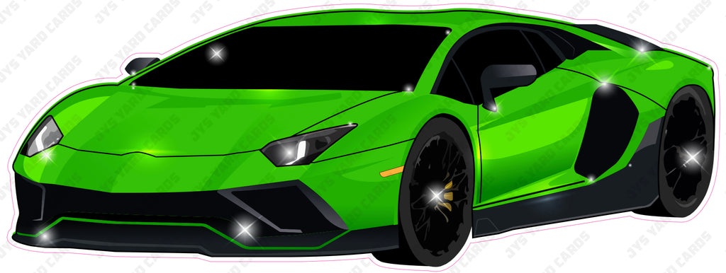 LAMBORGHINI GREEN - Yard Card Signs by JYS International