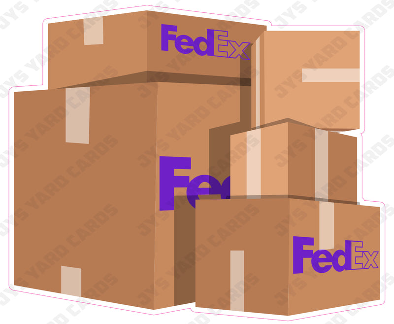 FEDEX BOXES - Yard Card Signs by JYS International