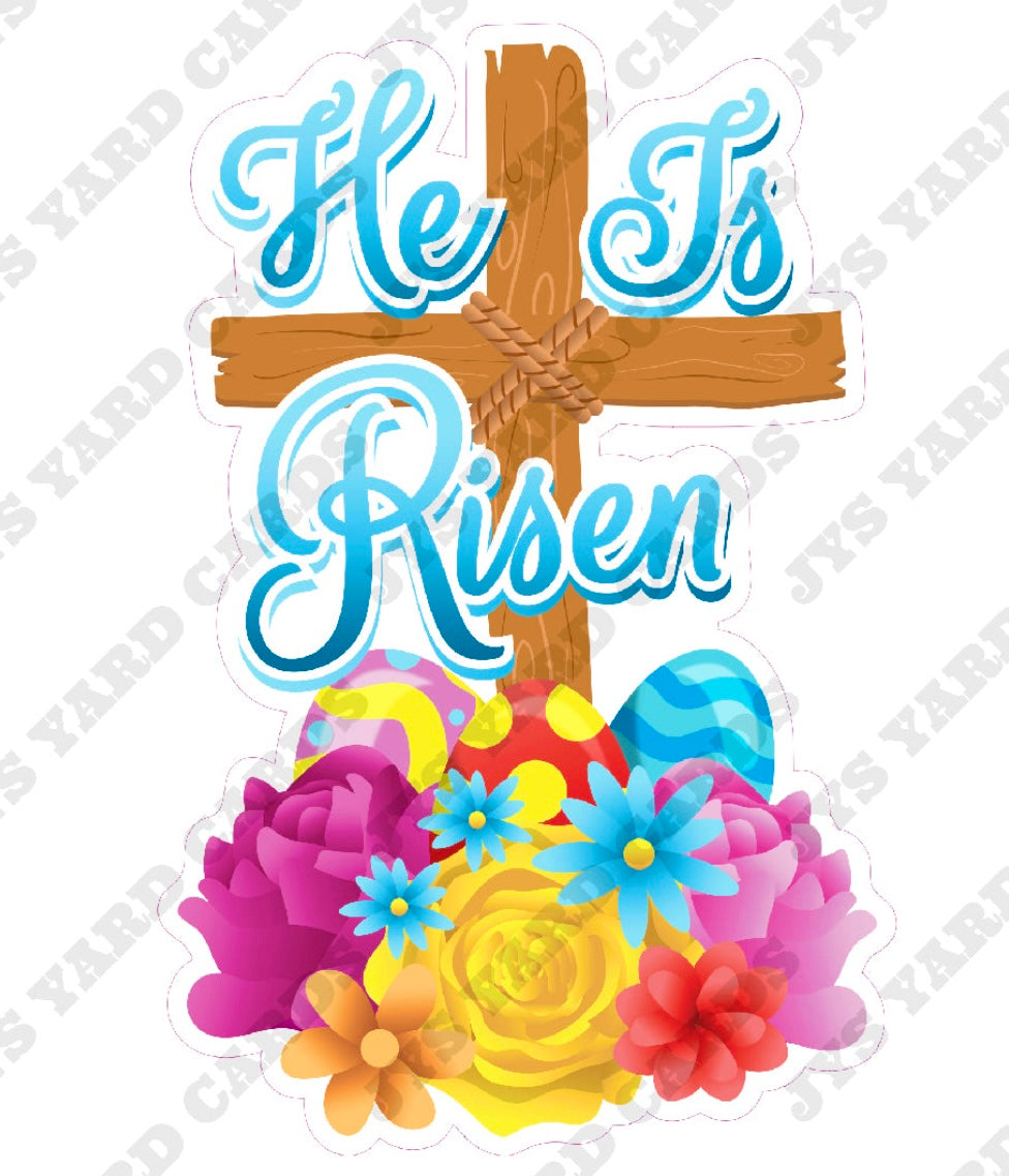 HE IS RISEN 3 - Yard Card Signs by JYS International