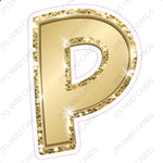 Single Letters: 23” Bouncy Metallic Gold - Yard Card Signs by JYS International