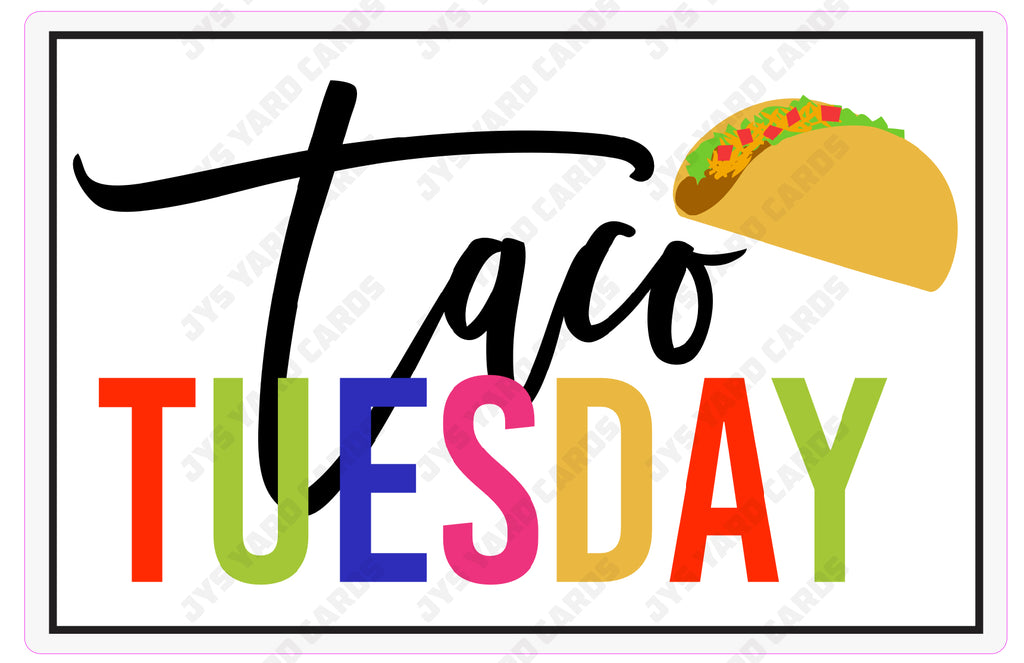 TACO TUESDAY - Yard Card Signs by JYS International