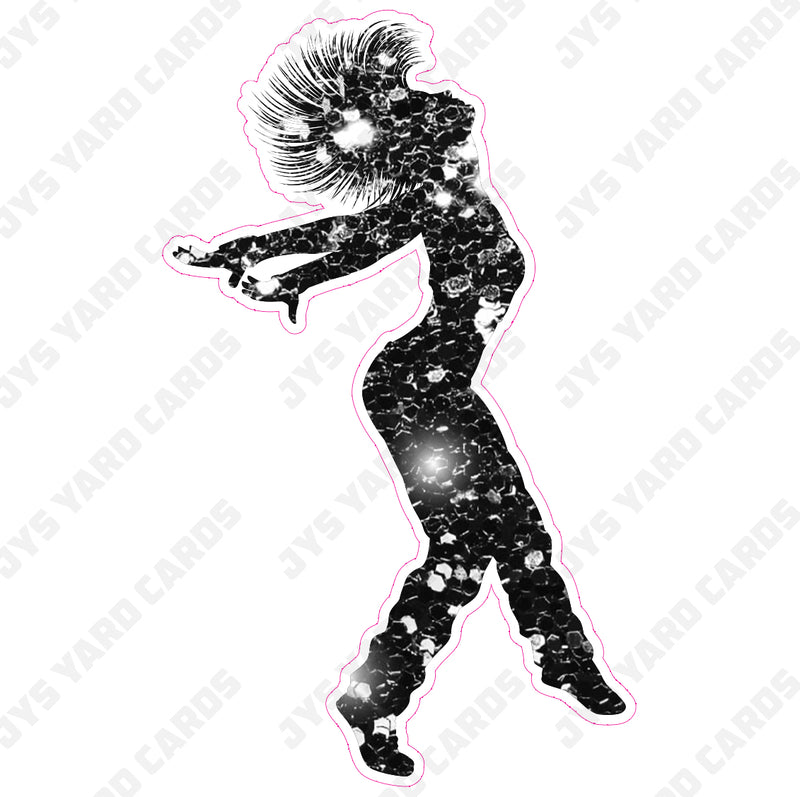 DANCER BLACK 8 - Yard Card Signs by JYS International