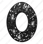 Single Letters: 23” Bouncy Glitter Black - Yard Card Signs by JYS International