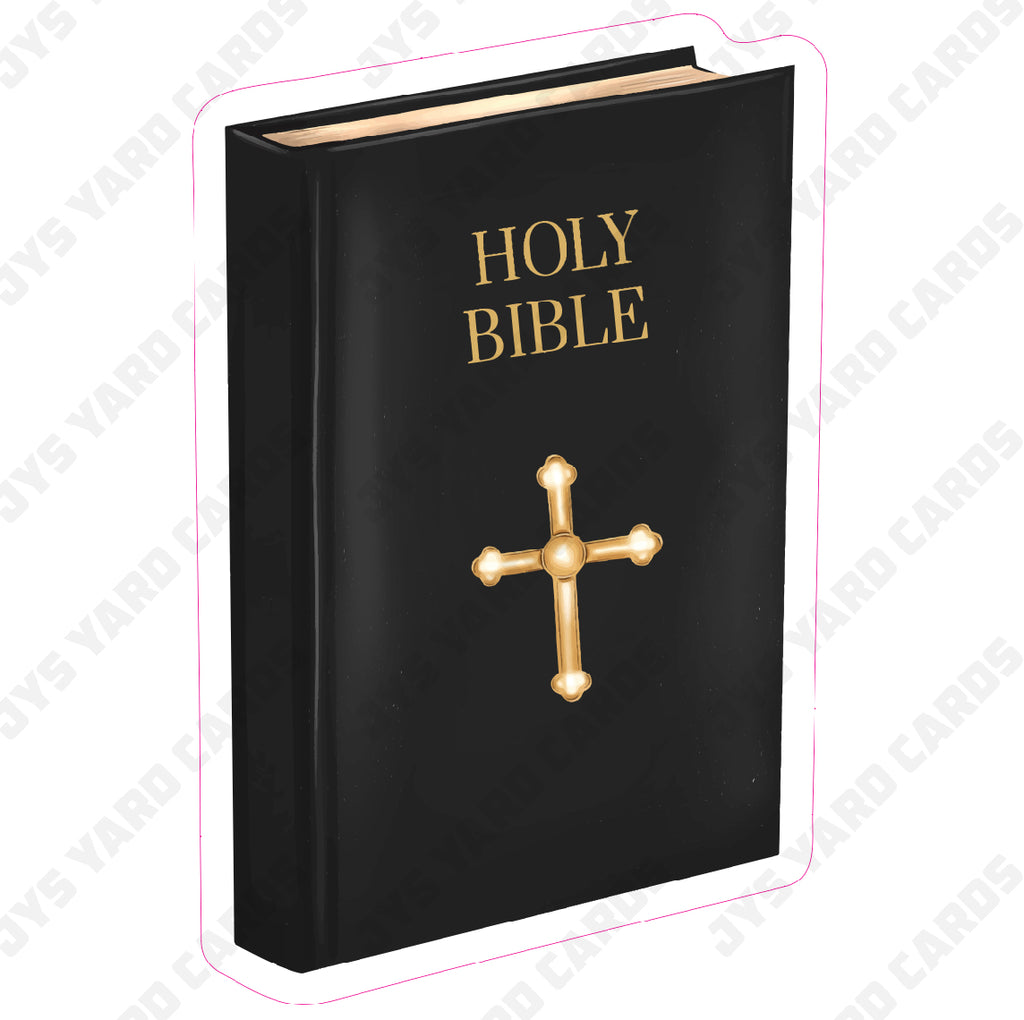 HOLY BIBLE BLACK - Yard Card Signs by JYS International