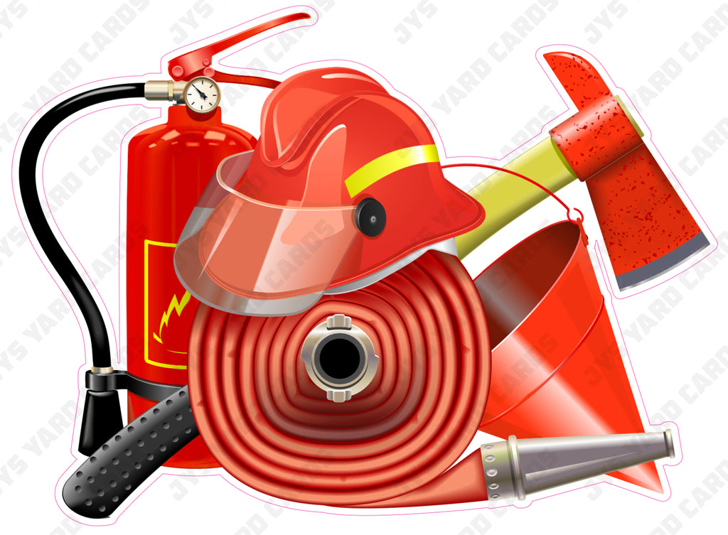 FIREFIGHTER TOOLS - Yard Card Signs by JYS International