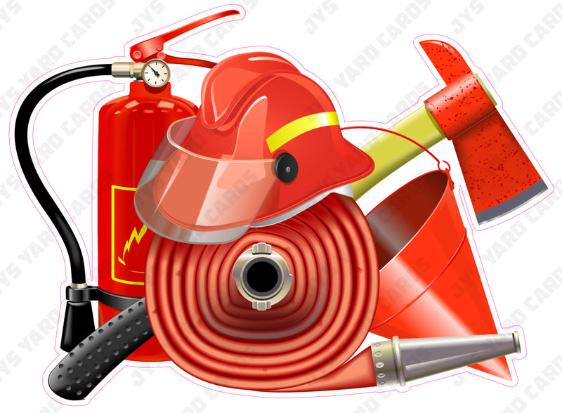 FIREFIGHTER TOOLS - Yard Card Signs by JYS International