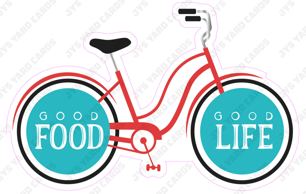 FOOD LIFE BICYCLE - Yard Card Signs by JYS International