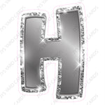 Single Letters: 18” Bouncy Metallic Silver - Yard Card Signs by JYS International