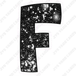 Single Letters: 12” Bouncy Glitter Black - Yard Card Signs by JYS International