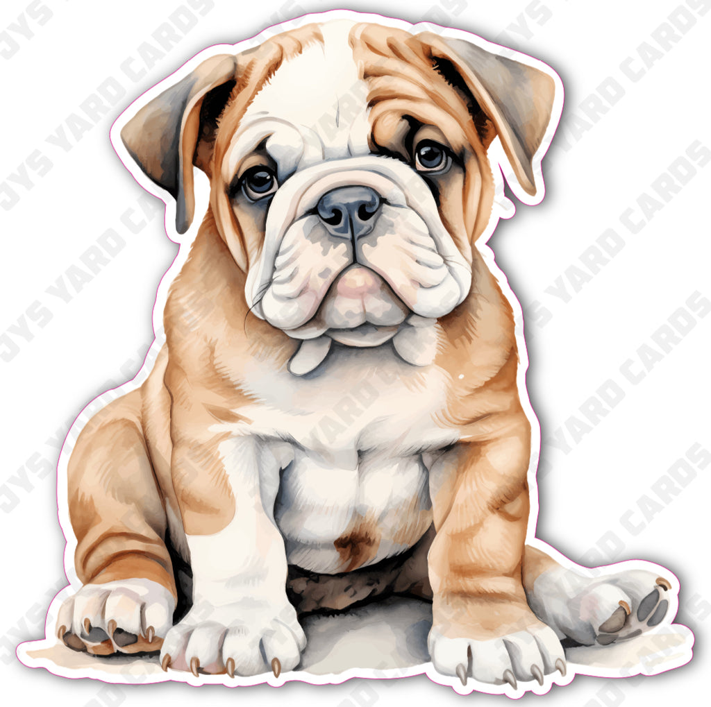 CUTE PUPPY: ENGLISH BULLDOG 3 - Yard Card Signs by JYS International