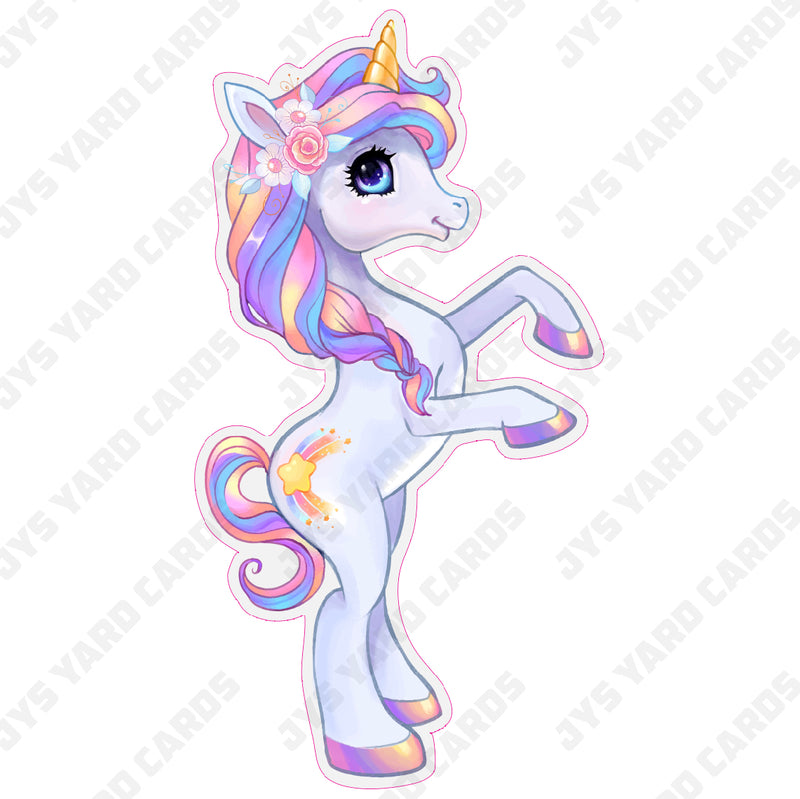 UNICORN REARING - Yard Card Signs by JYS International