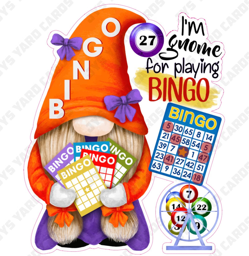 BINGO GNOME 2 - Yard Card Signs by JYS International