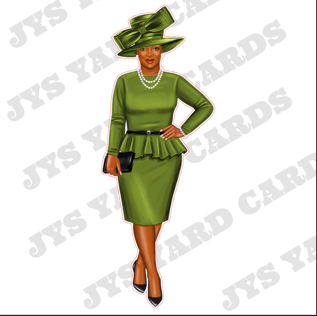 CLASSIC WOMAN: GREEN - Yard Card Signs by JYS International