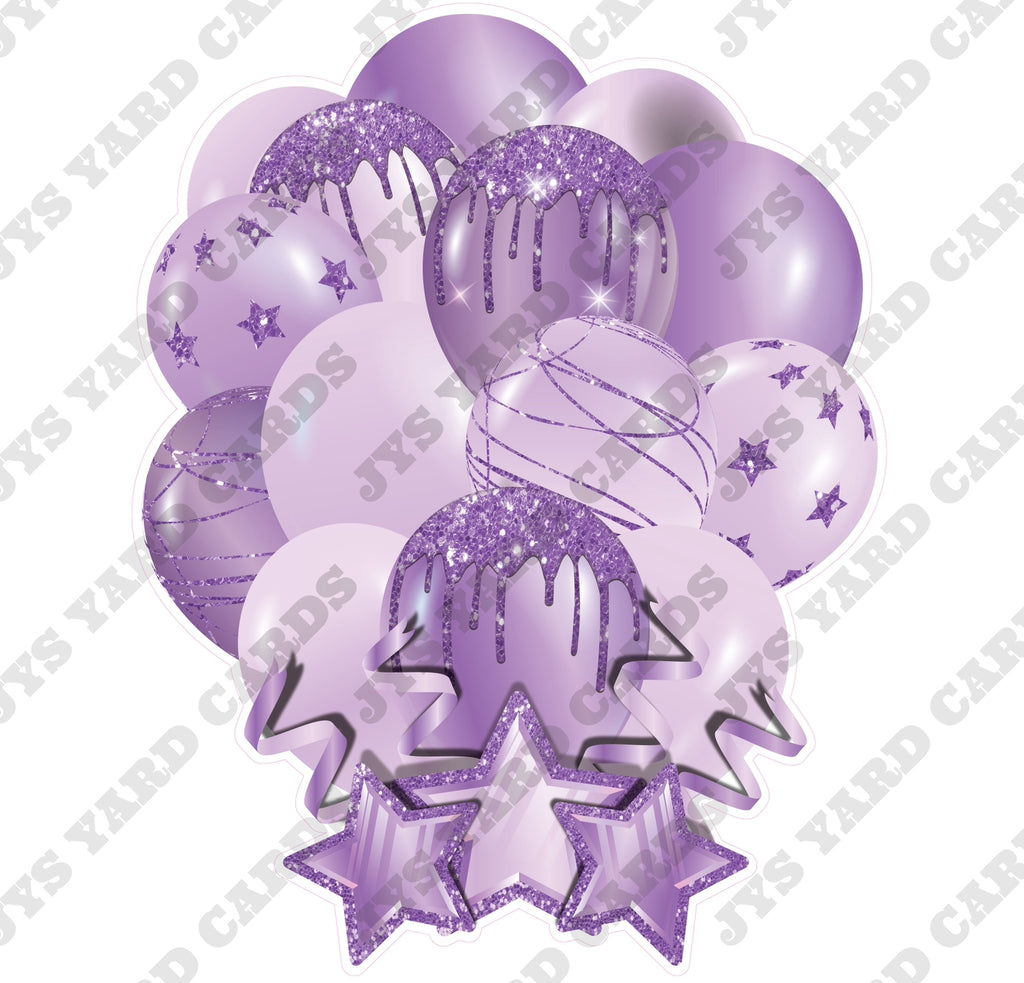 SINGLE JAZZY SOLID BALLOON: LAVENDER - Yard Card Signs by JYS International