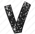 Single Letters: 18” Bouncy Glitter Black - Yard Card Signs by JYS International