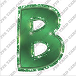 Single Letters: 23” Bouncy Metallic Green - Yard Card Signs by JYS International