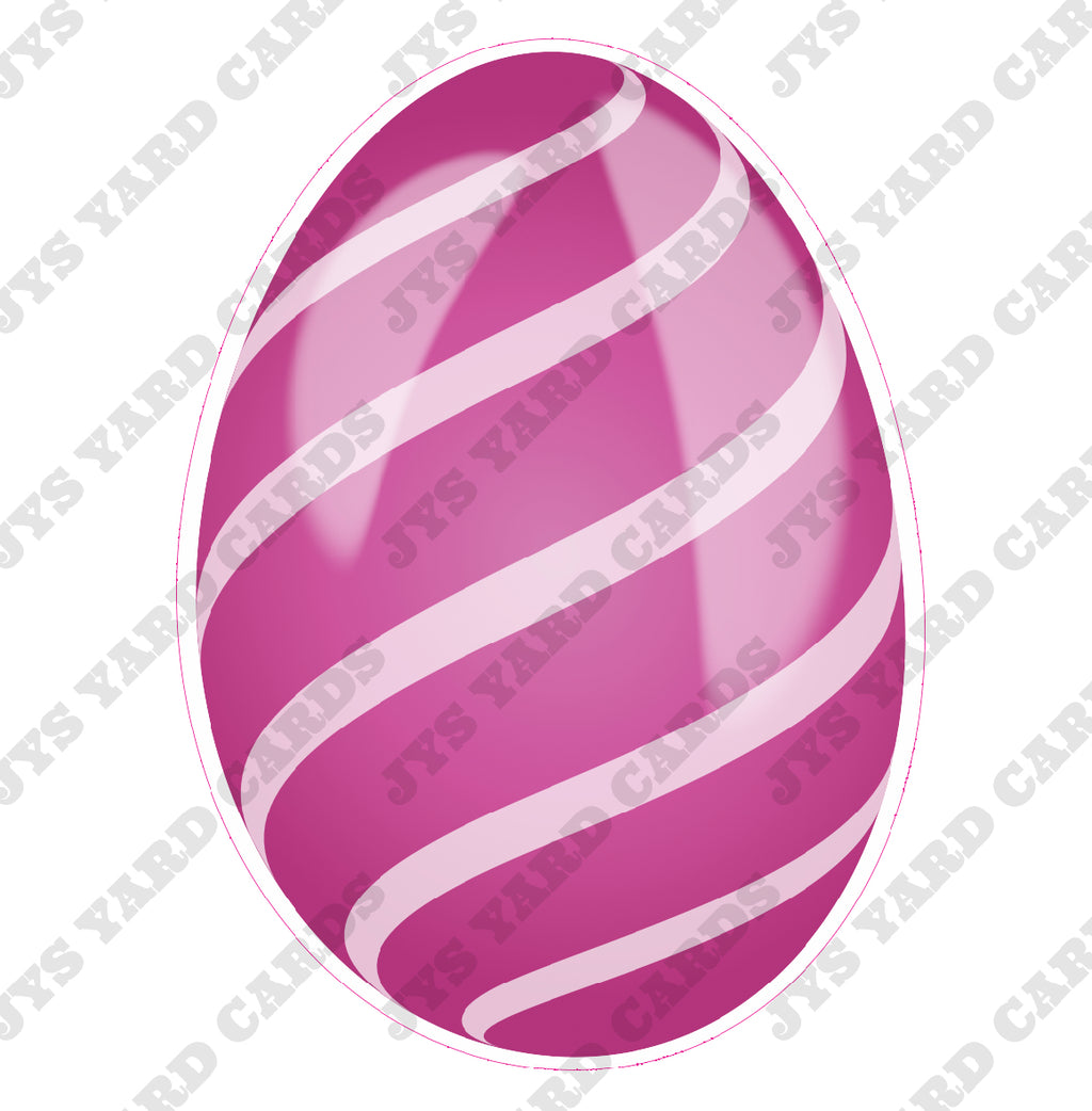 HOT PINK SWIRL EGG - Yard Card Signs by JYS International