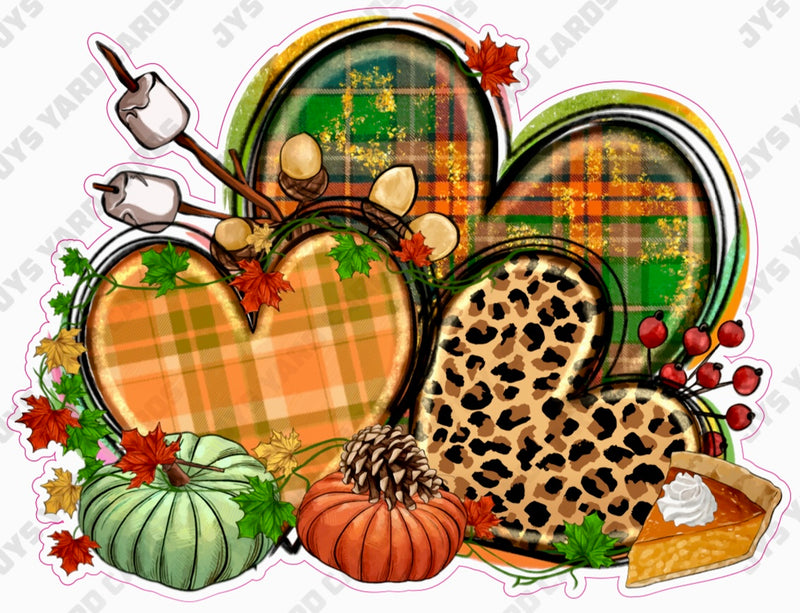 FALL HEARTS - Yard Card Signs by JYS International