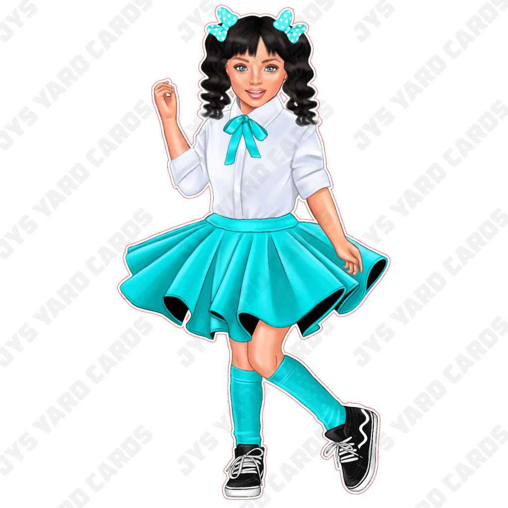 LIGHT CHILD: TIFFANY BLUE SKIRT - Yard Card Signs by JYS International