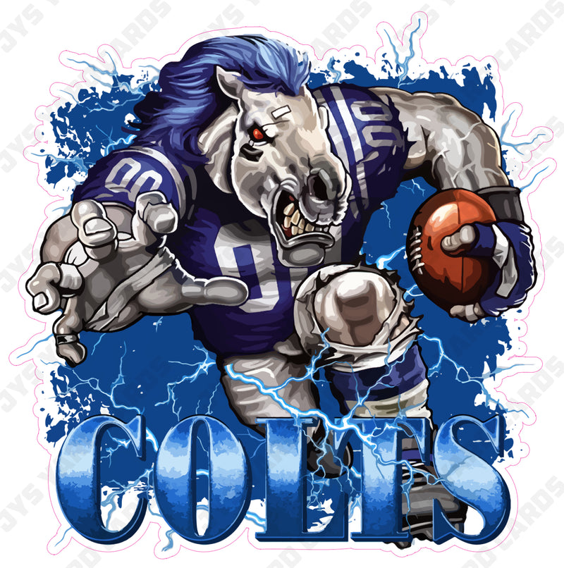 COLTS MASCOT - Yard Card Signs by JYS International