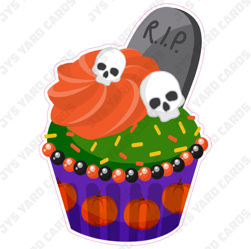 HALLOWEEN CUPCAKE 04 - Yard Card Signs by JYS International