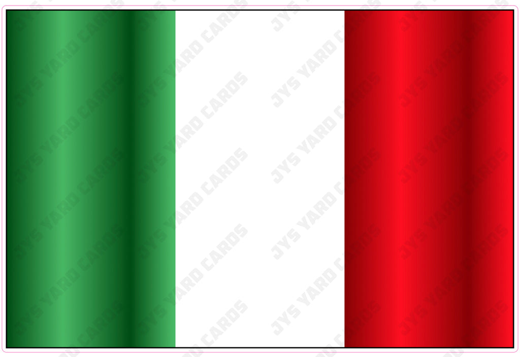 ITALIAN FLAG - Yard Card Signs by JYS International