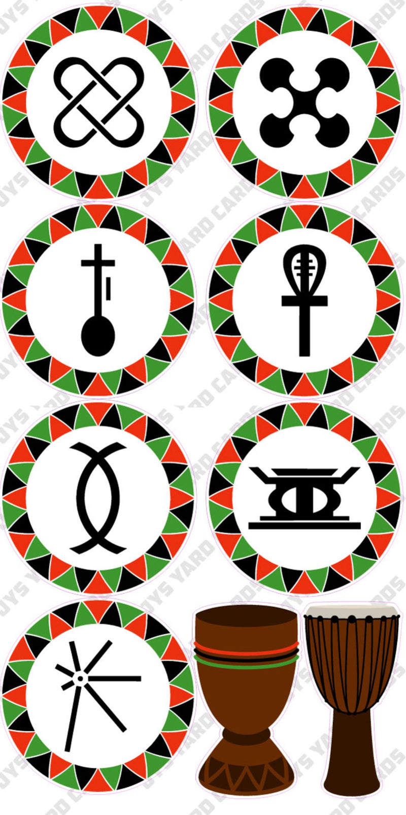 SEVEN DAYS OF KWANZAA - Yard Card Signs by JYS International