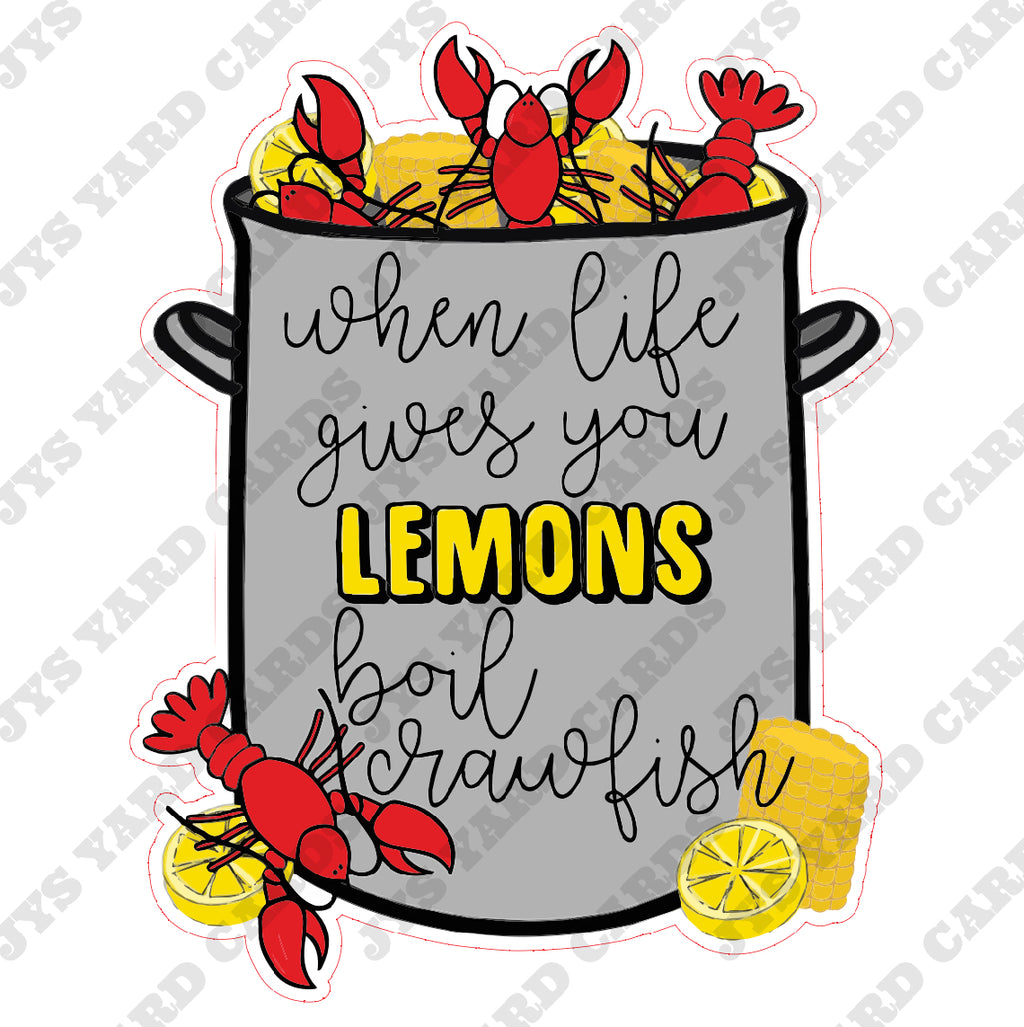 BUCKET OF CRAWFISH - Yard Card Signs by JYS International