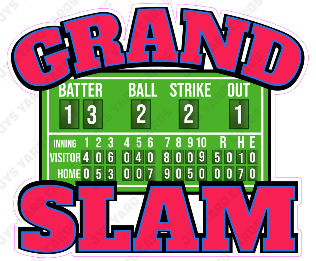 SOFTBALL GRAND SLAM - Yard Card Signs by JYS International